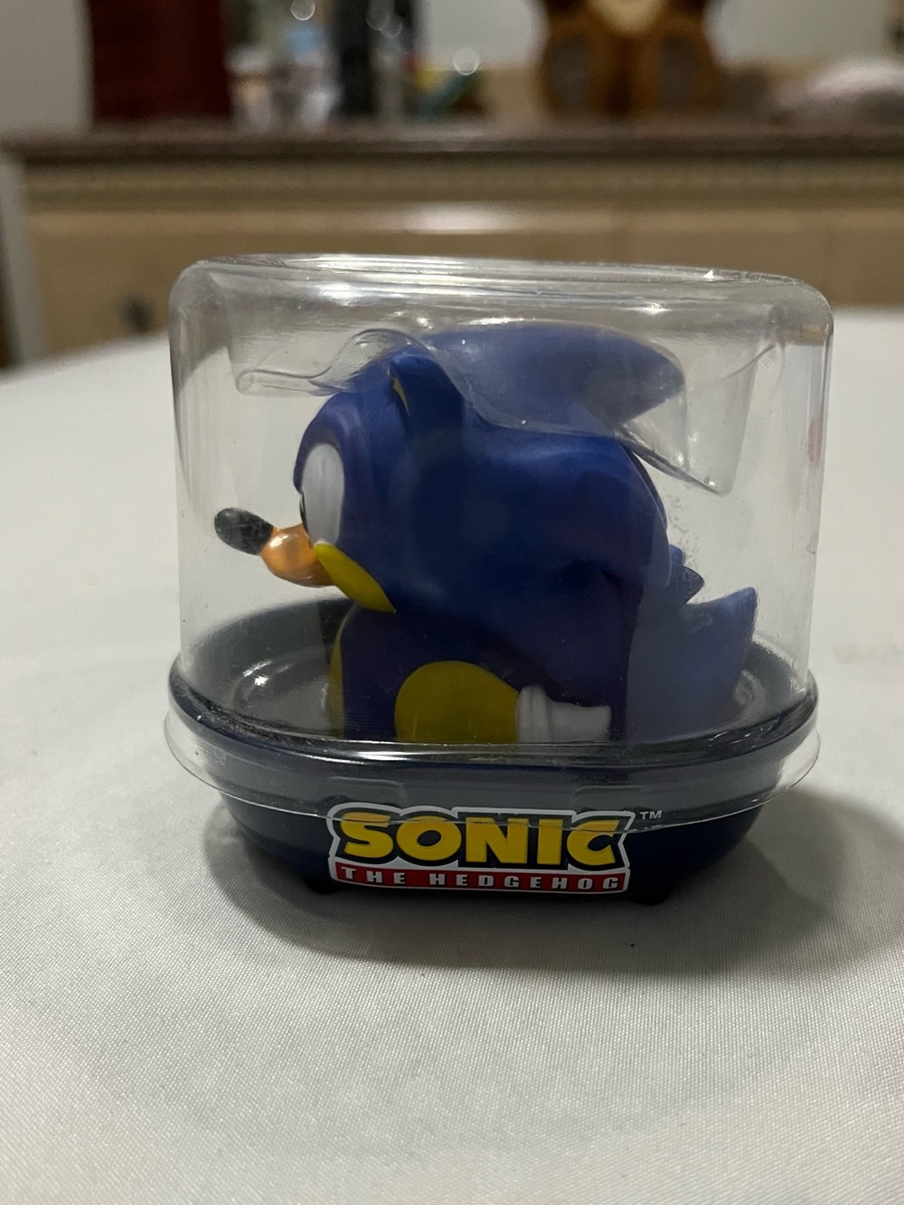 Sonic the Hedgehog Rubber Duck Vinyl Figure in Display Dome